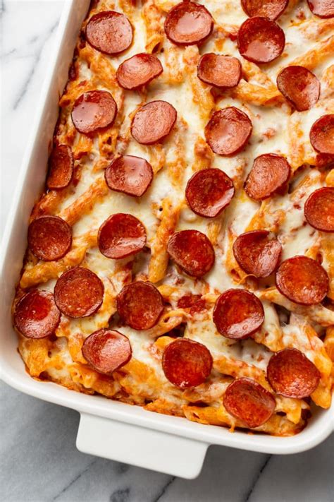 easy baked spaghetti with pepperoni